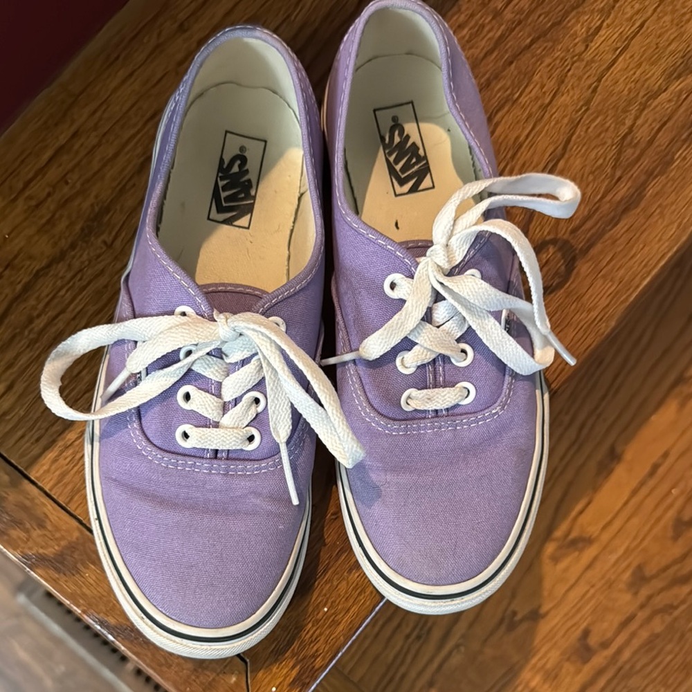 Vans Purple and White Sneakers Classic Canvas Design